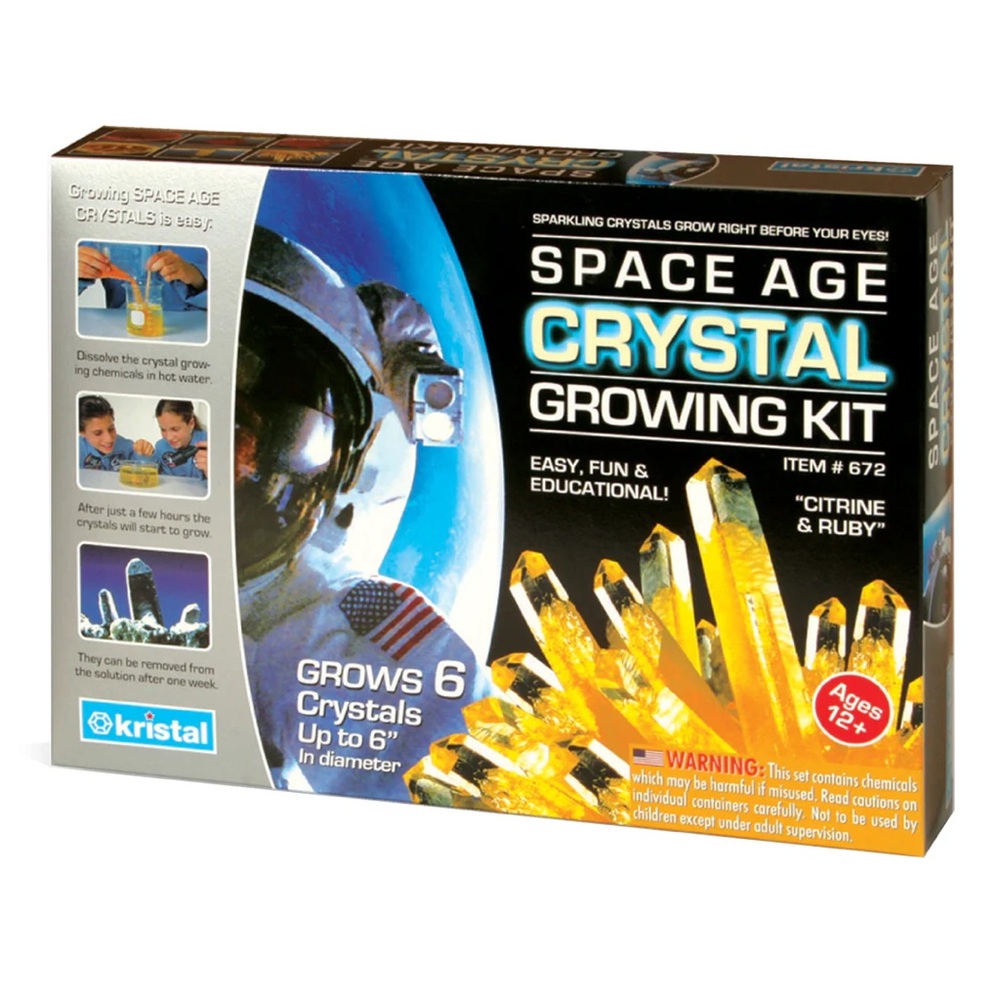 Space Age Crystals® - Item 672: Grows 6 "Citrine & Ruby" Geodes & Crystals
